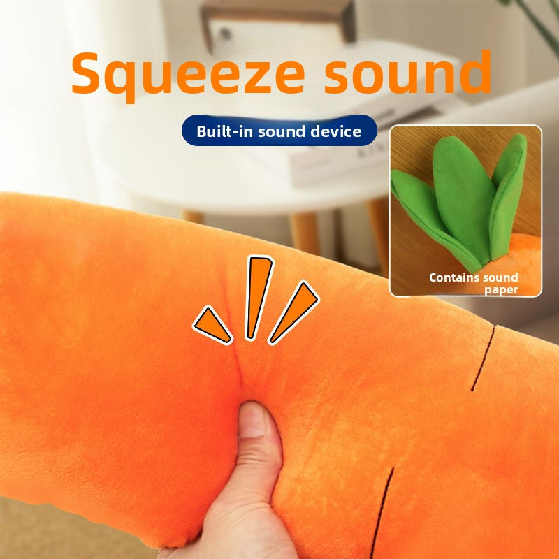 Carrot dog toy plush