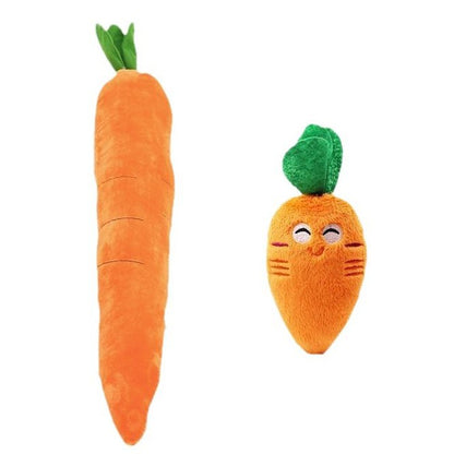 Carrot dog toy plush