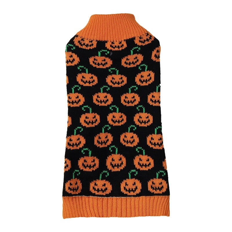 Halloween Pumpkin Pet Knitted Sweater
